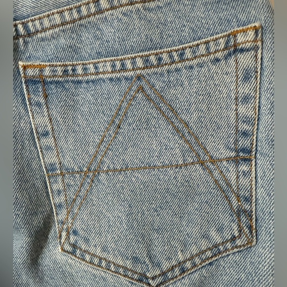 ABS by Allen Schwartz Vintage 100% Cotton Button Fly Embroidered Jeans Size 10 - Picture 8 of 12